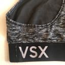 Victoria's Secret  Sport Sports Bra Heathered Grey Sz L EUC Black VSX Logo Band Photo 7