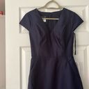 Alfred Sung New  V-neck Satin Cap Sleeve Midnight Gown Size 0 Photo 2