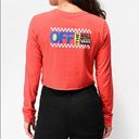 Vans ♥️ Avenue Poppy Red Crop Long Sleeve T-Shirt♥️NWOT~med Photo 1