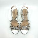 Nina NWOT  Franya Silver Metallic Wedge Sandals Women's 8.5 US Photo 4