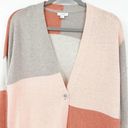 J.Jill  PureJill Womens Color Block Cotton Blend Knit Cardigan Sweater Size M Photo 1