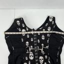 Royal Bones  Sz XXL Halter Top Skull Print Corset Bustier Vtg Horsebit Harness Photo 12