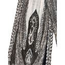 Hand Died Reversible Scarf Silk Blend Paisley Made in Nepal Wrap Black Photo 5