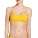 Kate Spade new  KSNY  Eyelet Bandeau Underwire Bikini Set  Saffron Yellow  L Photo 2