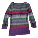 DKNY  Jeans Color Block Stripe Knit Top Size Small Photo 1