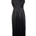 Charlotte Russe One Shoulder Long Formal Silk Gown Prom Homecoming Dress Black Size 0 Photo 0