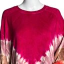 Rachel Zoe  Dolman Sleeve Tie Dye Tee Pink Purple Crew Neck Long Sleeve Photo 3