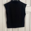 Madewell  Funnelneck Cropped Muscle Tee Black Size M NWT Photo 3