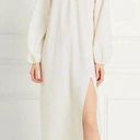 Hill House  Ivory Coconut Milk Long Sleeve Backless The Simone Maxi Dress Small Photo 0