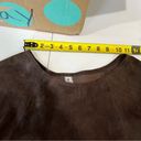 Vera Pelle  Brown Suede Leather Fringe Boho Cape Poncho Western Italian Photo 7