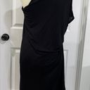 Lush Clothing Lush Black Draped One Shoulder Dress Size Small Asymmetrical Photo 2