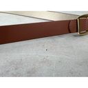 EXPRESS  Brown Faux Leather Belt With Gold Buckle - Size M/L Photo 3