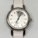 American Eagle  women’s watch 23mm silver tone dial white leather band running Photo 0