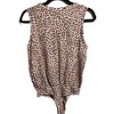 n:philanthropy  Belle Pink Leopard Sleeveless Bodysuit Photo 2