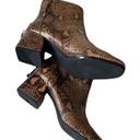 Bershka NEW  Snakeskin print mid-heel ankle boots SZ-6.5 Photo 6