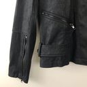 Lysse Dark Brown Vegan Faux Suede leather stretch Moto motorcycle jacket women M Photo 39