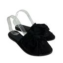 ALLSAINTS  Flats Womens 39 Rumour Knit Bow Knot Mules Slip On Black Denim Shoes Photo 0