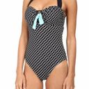 Bleu Rod Beattie NWT  Connect The Dots Black & White Polka Dot Swimsuit Size 6 Photo 13