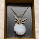 Monet  Fairy Pendant Necklace Gold Tone 32-34” chain in Box Photo 0