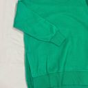 Aerie  Brush Fleeced Oversized Kelly Green Crewneck Photo 3