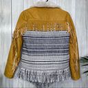 Nordstrom Chaser Leather Fringe Lined Jacket size S Small Photo 5