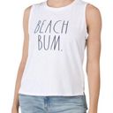 Rae Dunn  Shirt Women’s X-Small XS White NWT Tank Top Beach Bum Casual Summer Photo 0