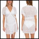 Trina Turk 💕💕 Pacheco Wrap Crochet Dress ~ Swimsuit Cover-Up White NWOT Photo 7