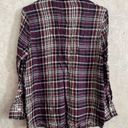 Harper  women's extra small plaid button down top Photo 4