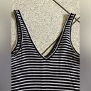 ATM Striped Wrestler Tank Ribbed Knit Mini Dress in Black and White Size Small Photo 4