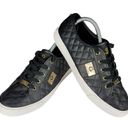 G by Guess Guess Backers Quilted Black And Gold Leather Sneakers Sz 9M VGUC Photo 1