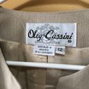 Oleg Cassini  Beige Blazer Jacket Size 12 Photo 5