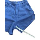 Mango MNG blue high rise 4” inseam lyocell linen blend shorts sz 4 NWT Photo 7