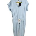 n:philanthropy NWT N:P by  Lawes Cotton Baby Blue Waist Tie Jumpsuit Large Photo 0