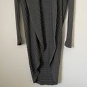 LA Made  Gray Open Waterfall Ribbed Cardigan Wrap XS Photo 1