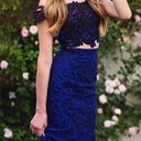 Ellie Wilde Navy Two Piece Prom Dress Photo 1