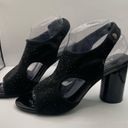 Anne Klein  I Flex Sizes 7.5 Black Fabric Memory Foam Sandal Shoes 3 3/4 in Photo 3