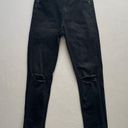 Rolla's  Jeans Womens 29 Black Westcoast Ankle Mid Rise Skinny Distressed Stretchy Photo 0