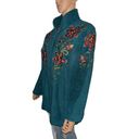 Bob Mackie Vintage  Wearable Art Embroidered Floral Fleece Jacket Photo 1