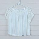 Rip Curl  White Crochet Trim Blouse S Photo 0