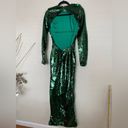 House Of CB  'Belle' Pine Green Sequin Maxi Dress NWOT size XS Photo 6