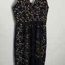 Entro Black and Tan Lace Spaghetti Strap Midi Dress Photo 1