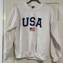 Pink Lily White USA Sweatshirt Photo 0