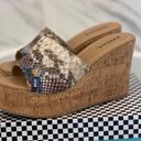 NWB Snake Print Cork Wedge Sandal  Photo 1