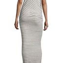 James Perse  Striped Tucked Maxi Dress - Gray/White - 1 (Small) Photo 9