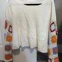 Crochet Sweater White Size M Photo 0