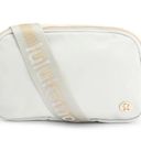 Lululemon  Everywhere Belt Bag Vapor Gold White Wordmark Logo Crossbody Bag NWT Photo 0