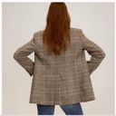 Mango  Wool Blend Fringe Plaid Blazer Sz S Photo 3