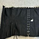 Frederick's of Hollywood VTG Y2K Frederick’s of Hollywood Dream Corset black lace floral jacquard satin Photo 7