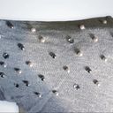 AB Studio  Embellished Heather Gray Long Sleeve Tee Photo 12