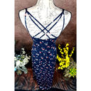 Nine Britton  Willow Brushed Knit Maxi Dress - Navy Floral - size L Photo 7